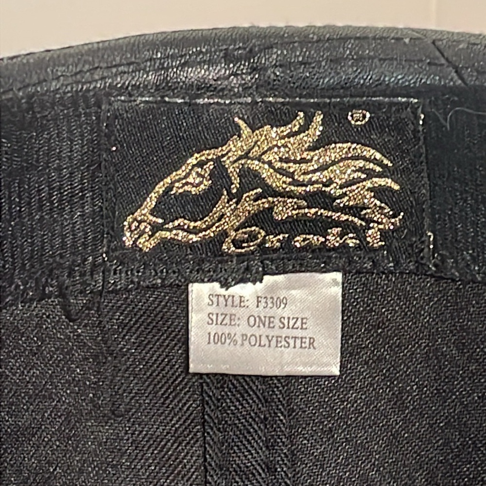 Leopard print fedora with faux leather trim/flower accents - Picture 7 of 11